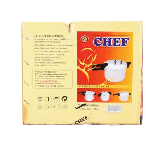 Chef Pressure Cooker 9  Litre