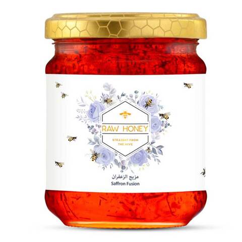 اشتري راو هوني مزيج عسل خام و زعفران 250 غرام في الامارات