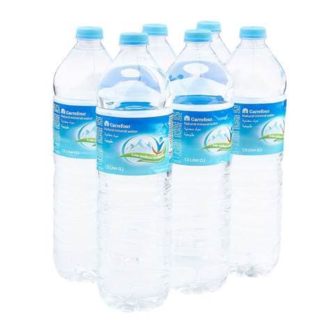 Carrefour natural mineral water 1.5 L x 6