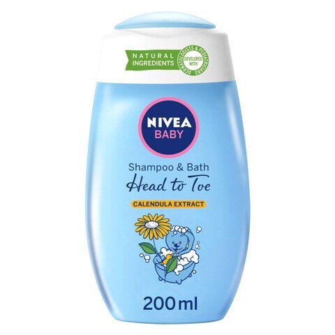 NIVEA Baby Bath Shampoo Head To Toe Calendula Extract 200ml