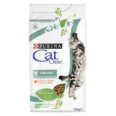 Buy Purina Cat Chow Sterilized Chicken Cat Food 1.5kg in UAE