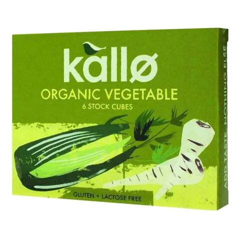 Kallo Organic Gluten And Lactose Free Vegetable 6 Stock Cubes 66g