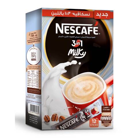 Nescafe 3In1 Milky - 20 Gram - 12 Sachets