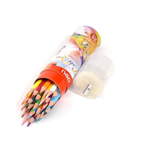 Deli ColoRun Coloured Pencil in Tube Multicolour 24 PCS