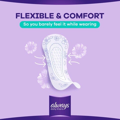 Always Daily Liners Comfort Protect Pantyliners With Fresh Scent Normal 80 Count
