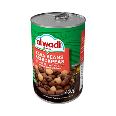 Al Wadi Al Akhdar Fava Beans With Chickpeas 400GR