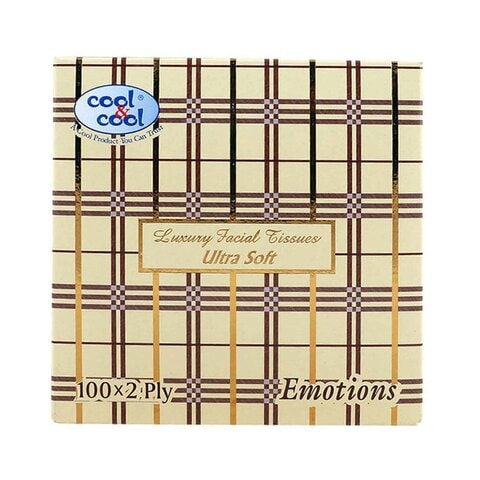 Cool &amp; Cool Emotions Embossed Facial Tissues White 100 Sheets 1 PCS