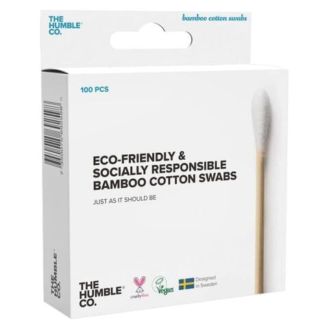 The Humble Co. Bamboo Cotton Swabs White 100 Buds