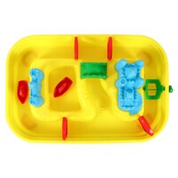 Ogi Mogi Toys Sand &amp; Water Table, Durable Sensory Sandbox For Kids, Indoor &amp; Outdoor Summer Activity Hands On Beach Game, 9 Piece Accessory Set, For Toddler Boys and Girls