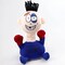 Generic Comfortable Touching Electric Plush Toy, Funny Emotional Vent Doll Anti-Stress Stuffed Figure Doll, Blue