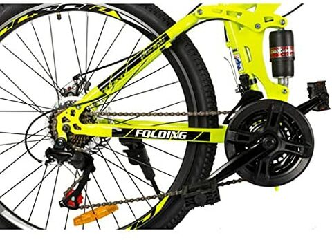 Mogoo Flexi Shimano Folding Bike 26 Inch, Yellow