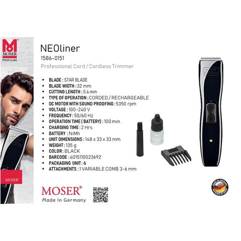 Moser Neoliner 2 Professional Hair Trimmer Black