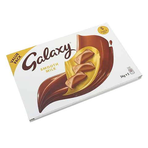 Galaxy Smooth Milk Chocolate Bar 36g x Pack of 5