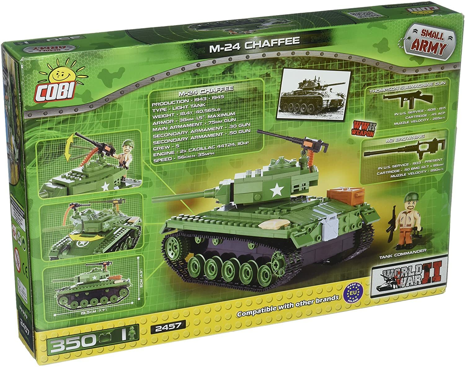 Buy Cobi Small Army American M24 Chaffee Tank Online Shop Toys Outdoor On Carrefour Uae