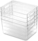 Large Clear Plastic Stackable Bins, Food Storage Containers Box, Organizers for Kitchen, Pantry &amp; Bathroom (6 Pcs)