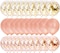 Aostar - 30-Count Gold &amp; Rose Gold Confetti Dots Balloons, Real Rose Gold Latex Balloons 12&#39; For Birthday Party, Wedding, Bridal Shower, Baby Shower