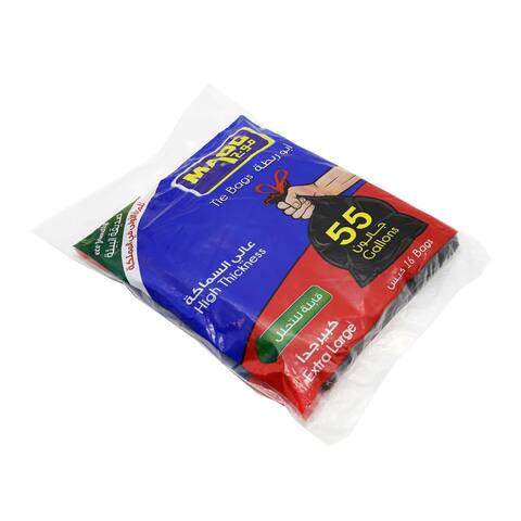Maog trash bag with tie extra large 16 pieces 55 gallons