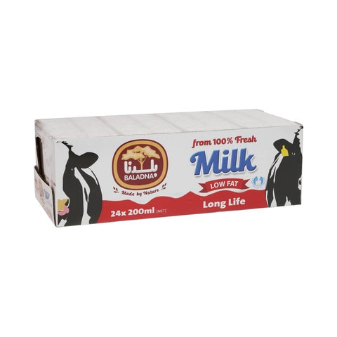 Baladna Long Life Milk Low Fat 200mlx24&#39;s