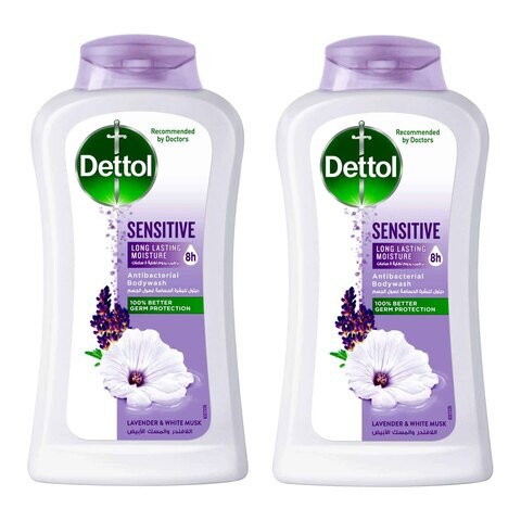 Dettol Sensitive Antibacterial Body Wash White 250ml Pack of 2