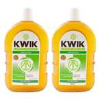 Buy Kwik Antiseptic Antibacterial Disinfectant Liquid 500ml x Pack of 2 in Kuwait