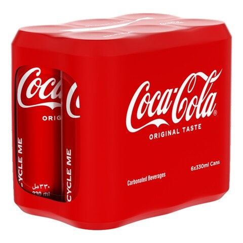 كوكا كولا مشروب غازي 330 مل × عبوة من 6 قطع
