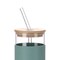 Royalford Borosilicate Glass Bottle With Bamboo Lid, 450ml, RF10322 - Portable &amp; Leak-Resistant, Ideal For School Home Office Travel Sport Yoga Gym Hot Cold Drink