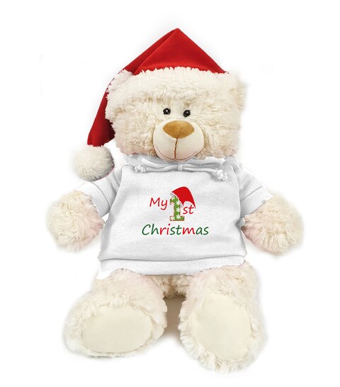 Buy Caravaan Super soft fluffy christmas teddy bear with My 1st