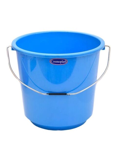 Buy Cosmoplast 10-Liter Round Plastic Bucket With Steel Handle Blue ...