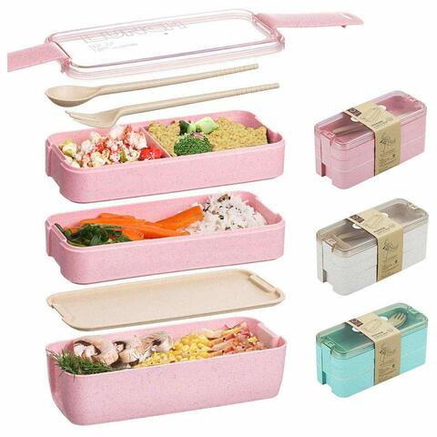 Buy Aiwanto 900ml 3 Layered Lunch Box Storage Box Bento Box Lunch