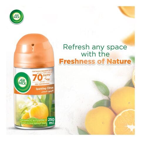 Air Wick Freshmatic Max Air Freshener Refill Sparkling Citrus 250ml