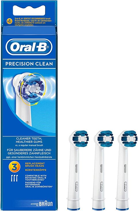 Buy Precision Clean Brush Heads powered by Braun (EB20-3) 3pack in UAE