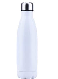 Rahalife Vacuum Insulated Stainless Steel Water Bottle, Sport Water Bottle Leak-Proof Double Wall Cola Shape Bottle, Keep Drinks Hot &amp; Cold - 500 ml, White/Black