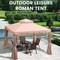 Yulan Outdoor Gazebo I Metal Frame I Polyester Roof I Weather Resistant Garden Patio Canopy with Mosquito Net I Garden Party Tent I Modern Design Outdoor Furniture 3x3x2.7m 262