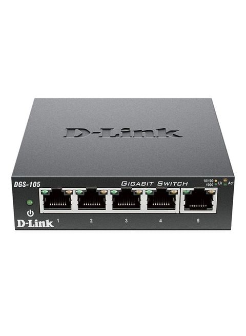 D-Link 5-Port Gigabit Desktop Switch In Metal Casing Black