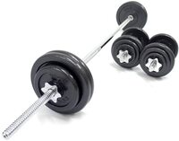 H Pro 50Kg Set Of 2 Cast Iron Chrome Dumbbells,   Hand Weights,    Anti-Slip|Adjustable Chrome Dumbbell|Home Gym Workout| 110 Lbs Black