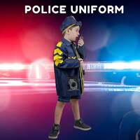 Fitto Policeman Role Play Costume Set - Police Costume for Kids Dress Up Pretend Play Outfit with Rescue Tools and Accessories Kids Toys