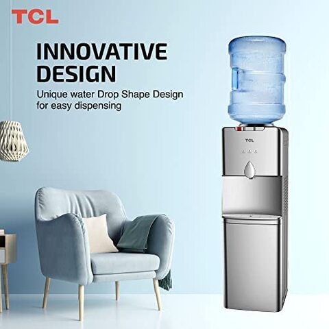 TCL Water Dispenser, Top Loading, Hot, Cold &amp; Normal Water Temperature, Best For Home, Kitchen, Office &amp; Pantry, Silver, M