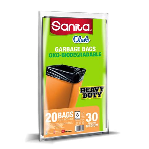 Sanita Club Garbage Bags Biodegradable 30 Gallons 20 Bags