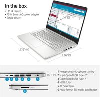 HP 2023 Newest 14 Laptop, 14 Inch Display, Intel Core i5-1135G7 Processor, 32GB RAM, 1TB SSD, Intel Iris Xe Graphics, Bluetooth, Webcam, WiFi, Windows 11 Home, Natural Silver