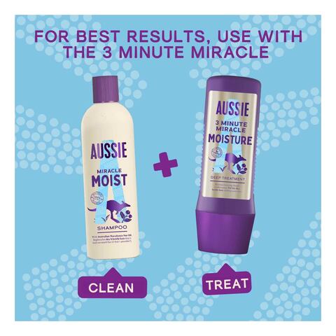Aussie Miracle Moist Shampoo for Dry Really Thirsty Hair 300ml