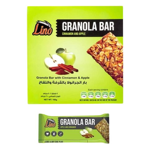 Lino Cinnamon and Apple Granola Bar - 4 Pieces