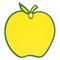 جوندول لوح تقطيع بتصميم تفاحة غير قابل للانزلاق لون اصفر
