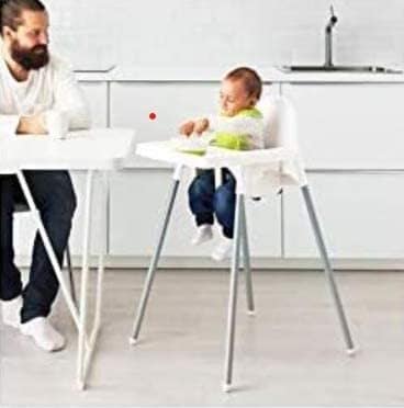 اشتري Fang Honelevo Junior High Chair With Tray, White Color. All For Baby في الامارات