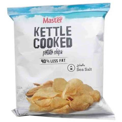 Master Chips Potato Kettle Cooked Sea Salt 45 Gram