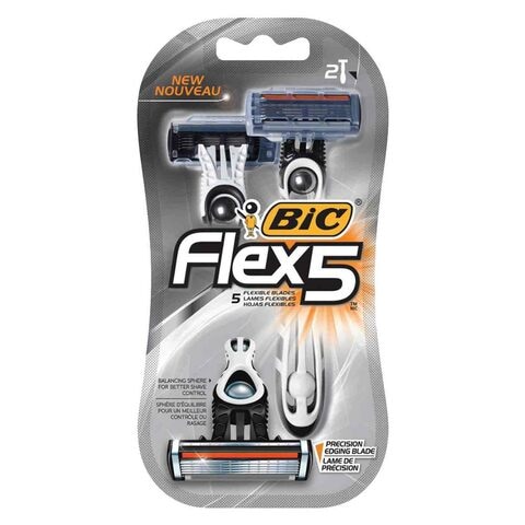 Bic Flex 5 Comfort Disposable Shaving Razor Multicolour 2 Razors