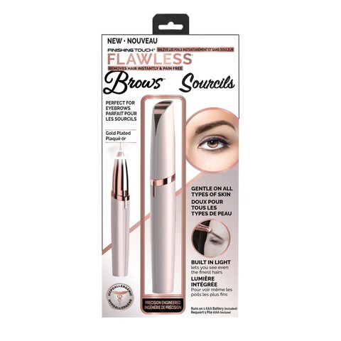 Buy Original & Official Flawless Brows Facial Hair Remover by Finishing  Touch with Gold Plated Head-Canadian Edition, Blush Online - Shop Beauty &  Personal Care on Carrefour UAE