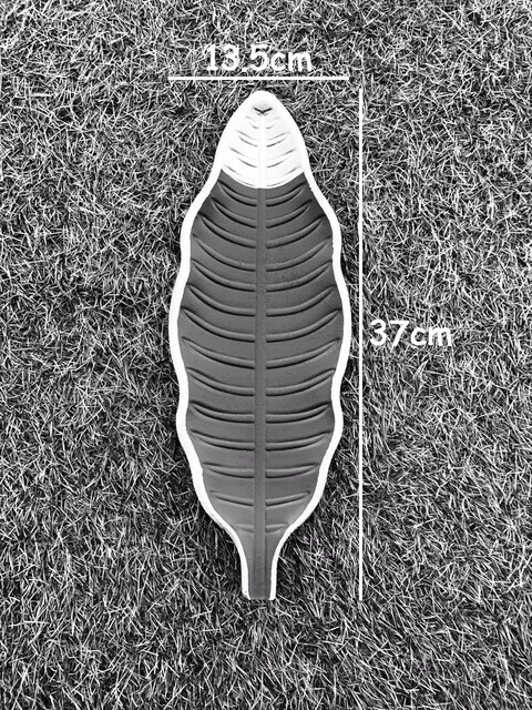 LINGWEI Leaf Design Wooden Serving Tray Platter Dish Serving Dish Plate Snacks Dessert Salad Fruit Breads Snack Appetite Platter Jewelry Trinket Dish S-10