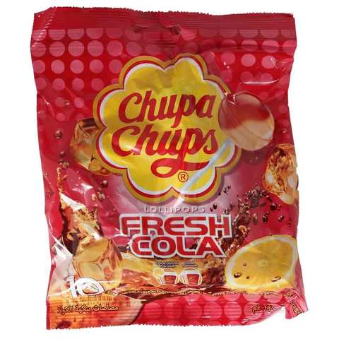 Chupa Chups Lollipops Fresh Cola 127 Gram 10 Pieces