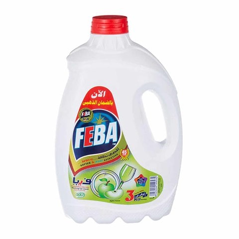 Buy Feba Dishwashing Liquid With Apple Scent - 3 Liter in Egypt
