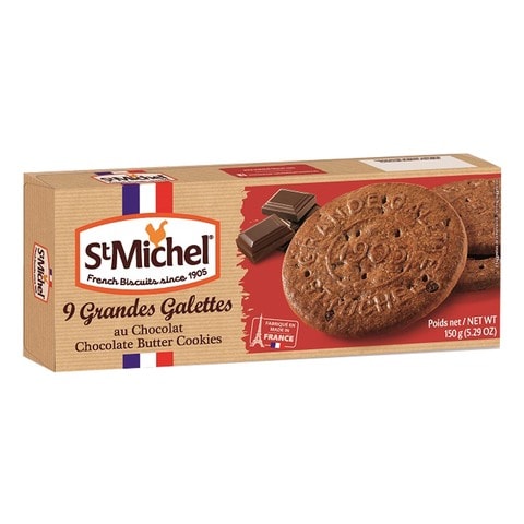 St Michel 9 Grandes Galettes Chocolate Butter Cookies 150g